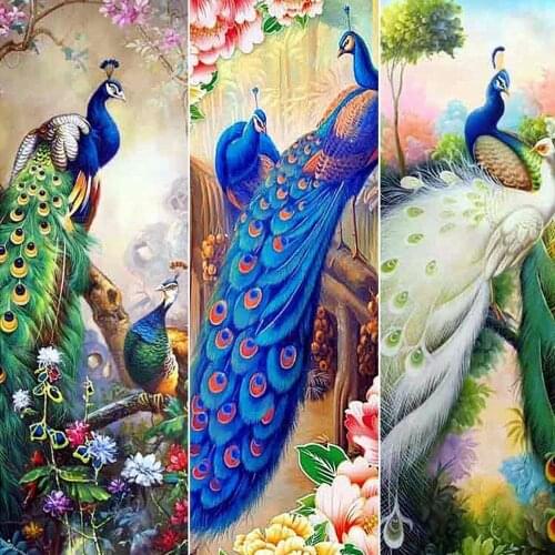 DIY Diamond Painting Peacock Cross Stitch Diamond Embroidery Animal 5D DIY Full Picture Of Rhinestone Home Decor Gift