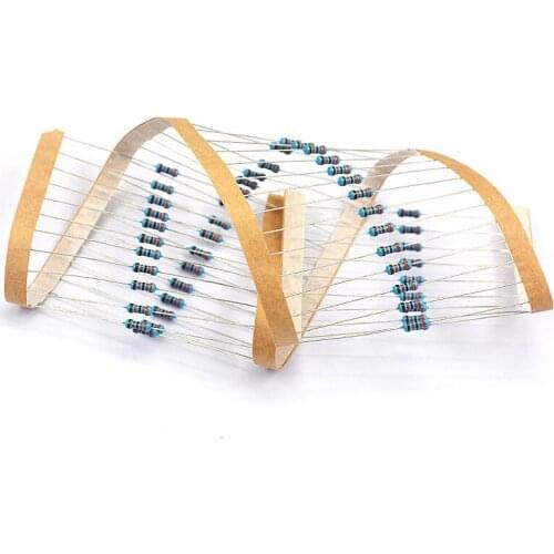 Free Shipping 100pcs/lot 0.25W Metal Film Resistor +-1% 10K ohm 10K 4.7k 2.2K 1K 100K 1/4W 1R--10M