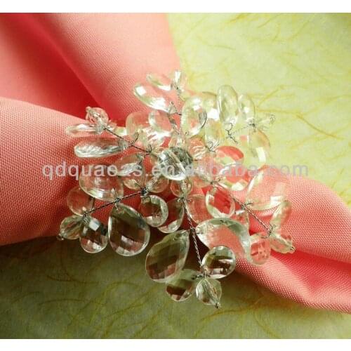 Beaded wedding napkin ring, napkin holder, decoration napkin ring