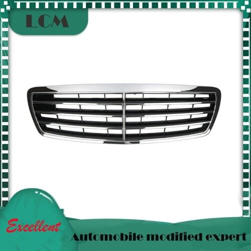ASSY Style Gloss Black/Matt Black Front Bumper Racing Grille For Mercedes For Benz E-class W211 02 03 04 05 06 with Emblem