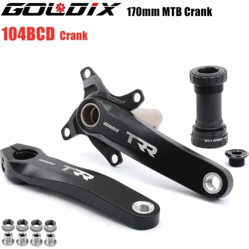 GOLDIX 104BCD Bicycle Crank Mountain bike crankset aluminum alloy bicycle crank 104 bcd 170mm MTB bicycle crank bike parts