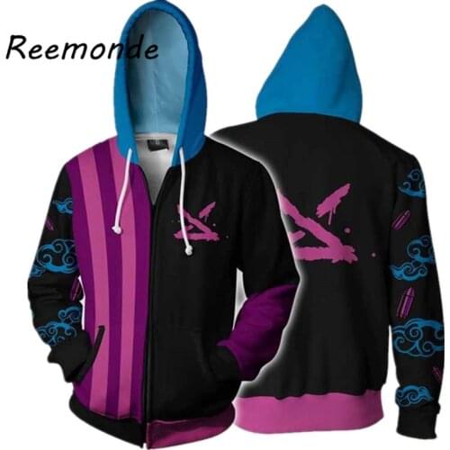Game Jinx Hoodies Sweatshirts LOL Cosplay Costumes 3D Printing Pullover Hoodie Women Men Jacket Harajuku Coat Clothes