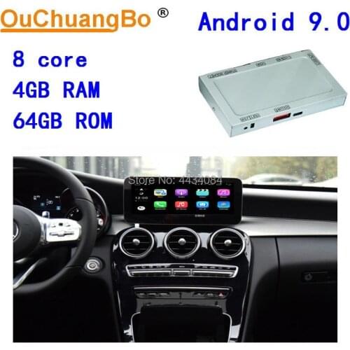 Ouchuangbo Car OEM Android 9.0 Deocd Box for Mercedes Benz C200 C160 C180 C300 W205 S205 C205 AMG C 43 2019 With 8 Core 4GB 64GB