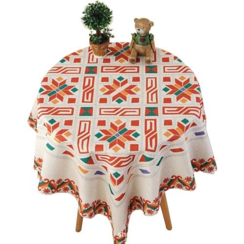 Cross Border Supply Linen Tablecloth Restaurant Bar Household Tablecloth Linen Printing And Dyeing Towel Coffee Tablecloth