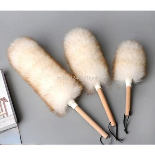 Real Wool Dusting Duster Feather Duster Thickening Encryption Indoor Household Car Electrostatic Dust Removal Tool