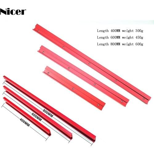 400/600/800MM 45 Type T-track T-slot Miter Track Jig Aluminium Alloy Miter Track Stop Woodworking DIY Tools for Table Saw Pusher
