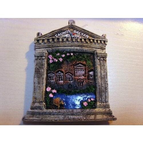 Tourist commemorative fridge magnet Turkish ruins of Canos and Darion Canal