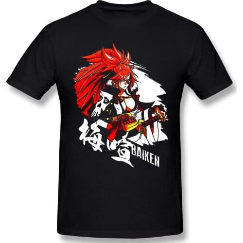 High Quality O-Neck 100 Cotton Street Warrior Cool T-shirt Guilty Gear Sleeve Short Casual Tees Harajuku Streetwear