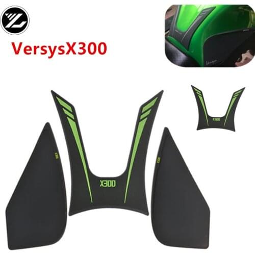 High quality new style 3D Fish Bone Protector Decal Gas Cap Pad Filler Oil Tank Decals for KAWASAKI VERSYS 300 VERSYSX300 X300