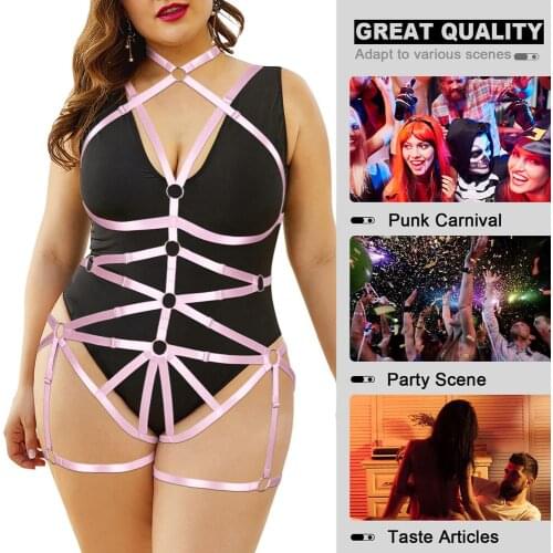 Sexy Stockings Stocking Set Plus Size Goth Harness Fashion Suspenders Belt Womens Underwear Bondage Thigh Bands Garter Belt