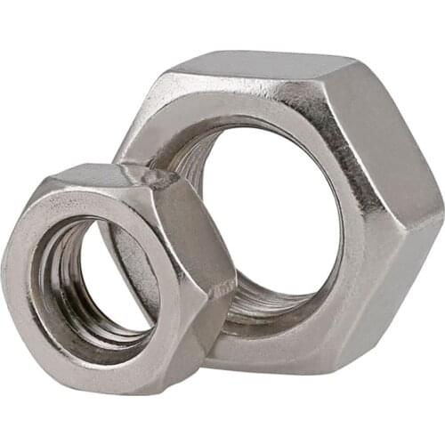 1-20Pcs DIN934 304 Stainless Steel Hex Nut Fine Pitch Thread Hexagon Nut M6 M8 M10 M12 M14 M16 M18 M20 M22 M24