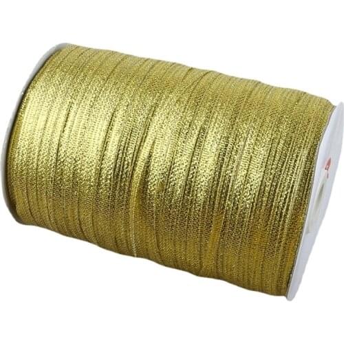 10Meters 3mm Width Multicolor Metallic Glitter Ribbon DIY Craft Sewing Gift Packing Belt Wedding Party Christmas New Year Decor