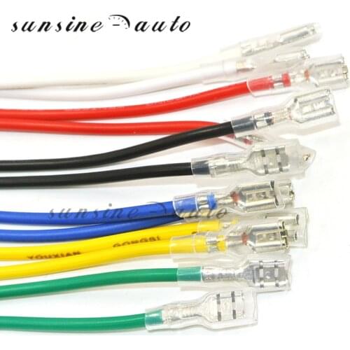 12pcs 2.8mm 4.8mm 6.3mm Female Wire Splice Crimp Spade Crimp Terminals with Wire cable 15CM for Car Auto Bike ect