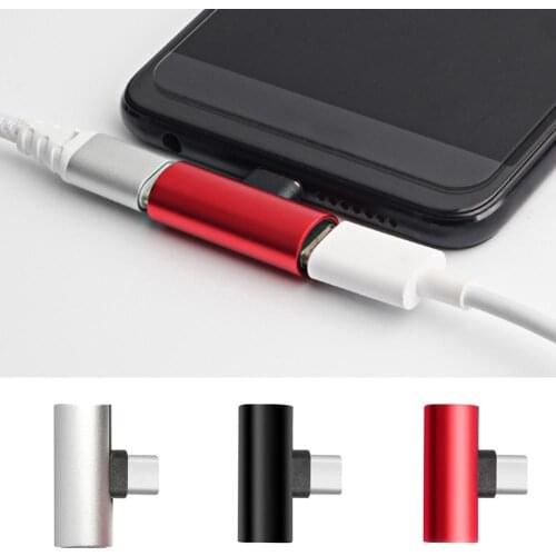 2-in-1 Splitter Type-C 3.5mm Headphone Charging Audio Adapter for Huawei Xiaomi Mobile Phone Adapters & Converters