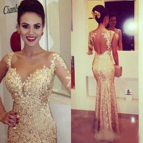 2020 Prom Dresses with Long Sleeves Sweetheart Appliques And Sequins Evening Formal Gowns Backless Cocktail Dress