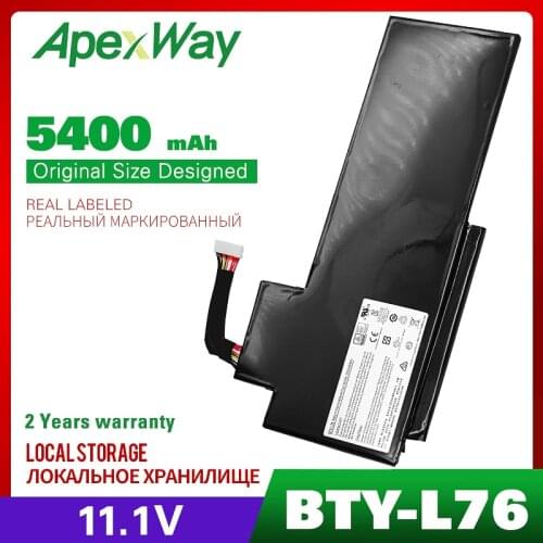 ApexWay 11.1V BTY-L76 Battery For MSI GS70 2OD 2PC 2PE 2QC 2QD 2QE GS72 MS-1771 MS-1772 MS-1773 MS-1774 For MEDION X7613 MD98802