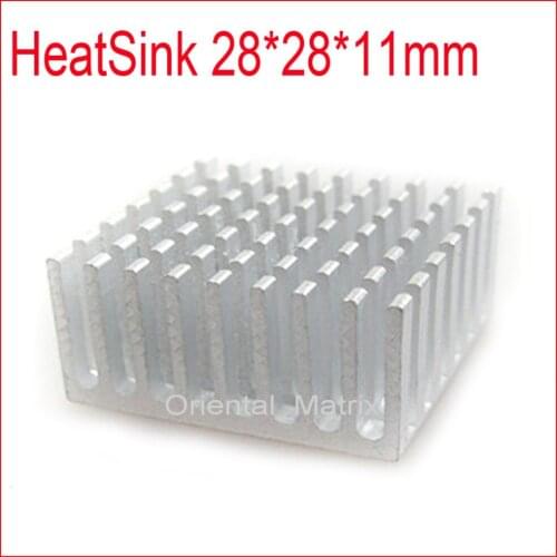 Free Shipping 10pcs HeatSink Heat Sink Radiator Small Radiator 28*28*11mm - Silver