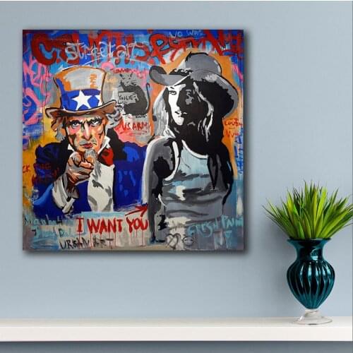 Large size Printing Oil Painting I think I need you art canvas prints pictures for living room and bedroom No Frame colorful