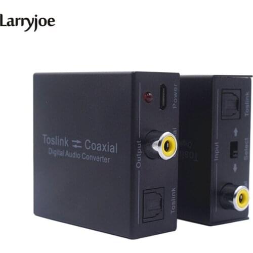 Larryjoe Digital Audio Converter Bi-directional Switcher Optical SPDIF Toslink to Coaxial and Coaxial to OPTICAL SPDIF