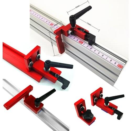 Woodworking Miter Gauge T Slot Stopper Fence Connector Alloy Miter Track Stop Block Saw Table Sliding Brackets Chute Limiter