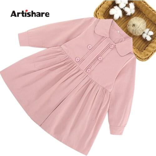 Girls Long Jacket Outerwear Solid Color Coat For Girls Casual Style Childrens Coats Spring Autumn Clothes For Girls