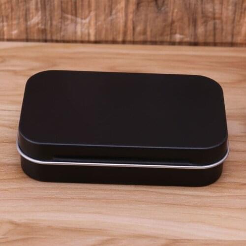 Storage Box Small Jewelry Candy Coin Key Organizer Tin Flip Black Gifts Sealed