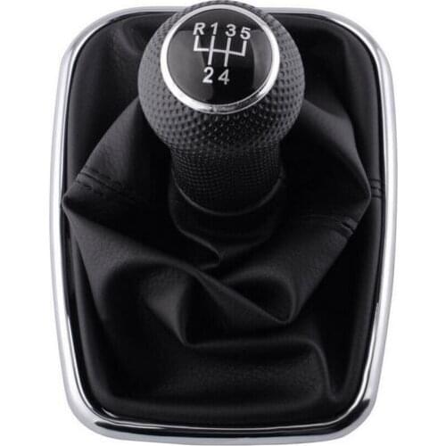 5 Speed Car Leather Gear Shift Knob Cover Shifter Gaiter Boot fit for Volkswagen Golf R32 Bora MK4