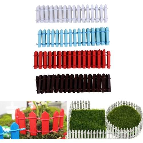 100*5cm Small Wood Fence Fairy Garden Micro Dollhouse Plant Pot Decor Doll Houses Accessories DIY Home Garden Miniature Decor