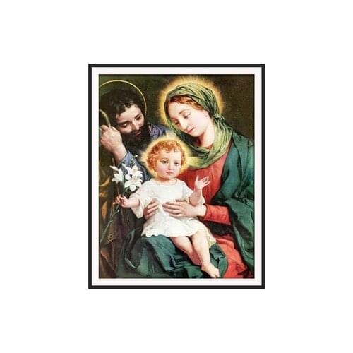 Religious a Family Cross Stitch Kits Set 11CT Printed Embroidery DIY Handmade Needlework Wall Home Decor