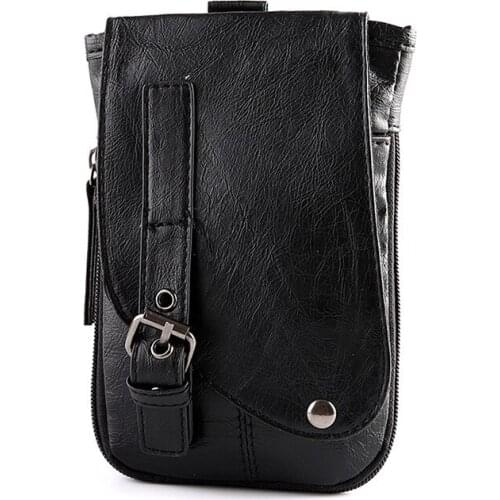 New leisure bag usiness fashion handbags Crossbody han edition men pack Purse, cell phone package Black XY375