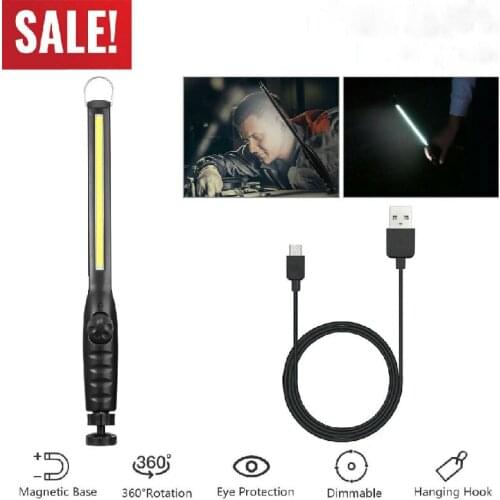 Protable Spotlight Working Light Multifunction Rechargeable COB LED Slim Work Light Flashlight Worklight Outdoor Lamp Magnetic