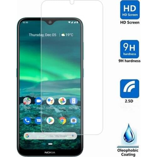 2PCS For Nokia 2.3 Glass Tempered Glass Film Full Glue Hard Phone Screen Protector Protective Glass On for Nokia 2.3 Guard