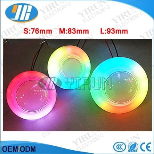 Multicolour LED push button Illuminated edge automatic color change button with microswitch Arcade game