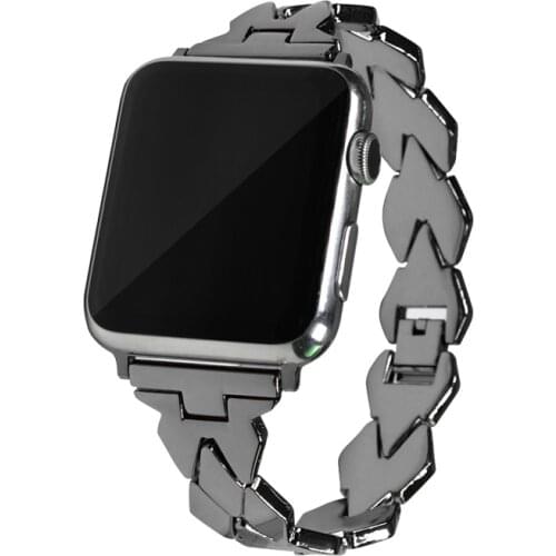 Stainless Steel Strap For apple watch band 44mm 40mm 42mm 38mm Link Bracelet Band For iwatch 4 3 2 1 Rhombus Watchband Accessory