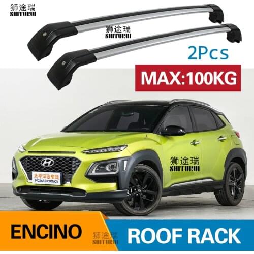 SHITURUI 2Pcs Roof Bars for Hyundai ENCINO SUV 2017 2018 2019 Aluminum Alloy Side Bars Cross Rails Roof Rack Luggage Carrier