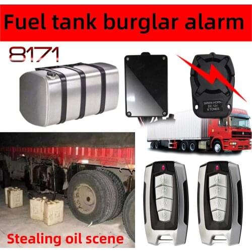 Vehemo Fuel Tank Alarm System Anti-Theft Oil Alarm Truck Securityalarm for Black Alarm Device NEW Burglaralarm for Remote