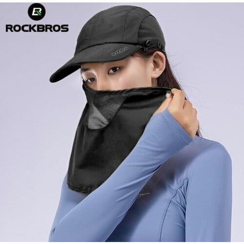 ROCKBROS Summer Sunscreen Cap Sunshade Men Women Neck Guard Anti-UV400 Sunhat Travel Headgear For Outdoor Sports Fishing Cycling