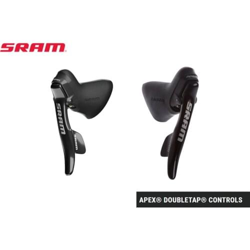 SRAM APEX® DOUBLETAP® CONTROL shift-brake control utilizes a single lever for shifting and a dedicated lever for braking