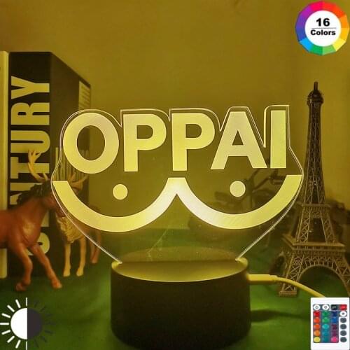 Anime One Punch Man Oppai Led Night Light for Bedroom Decor Light Brithday Gift Manga One Punch Man 3d Table Lamp Acrylic