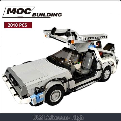 UCS Delorean- high tech back to the future time machine kids movie toys MOC building blocks supercar