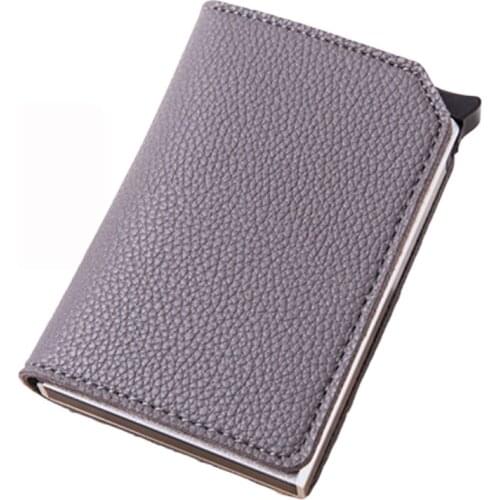 ZOVYVOL RFID Automatic Wallet Credit Card Holder Case Aluminum Alloy Anti-Degaussing Anti-Theft RFID Bank Credit Card
