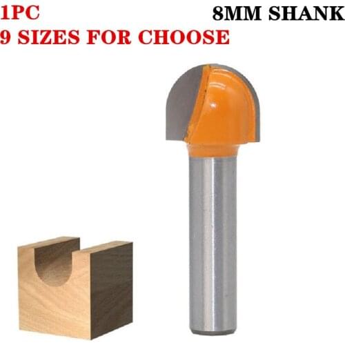 1pc 8mm Shank 40mm Diameter Core Box Wood Router Bit Tungsten Steel CNC Router Engraving Wood Working Tool