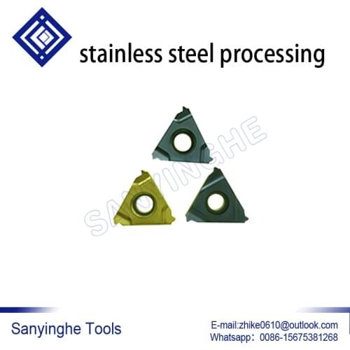 Free shipping high quality sanyinghe 10pcs/lots 8UN 16NR / 8UN 16ER cnc carbide threading inserts for stainless steel