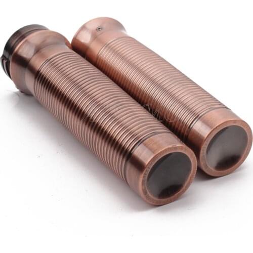 25mm Bronze Color Aluminum Custom Handlebar Grip Hand Grips Anti-slip Universal For Harley 883R 883L Sportster Chopper