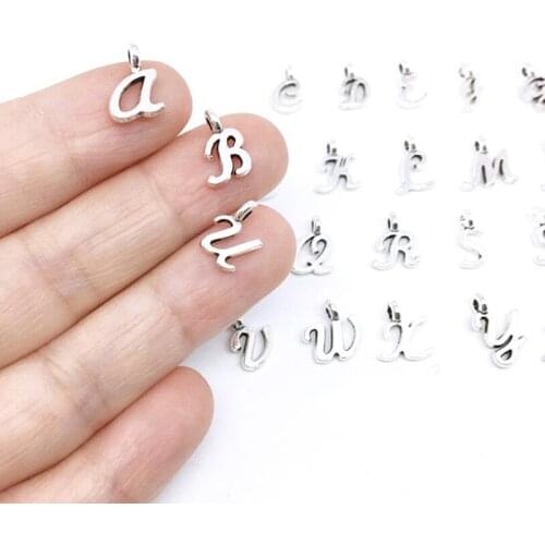 26Pcs 26 English Alphabet Letters Charms Pendants DIY Handmade Jewelry Craft Necklace Bracelet Jewelry Making