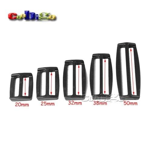 5pcs Plastic 3/4" 1" 1-1/4" 1-1/2" 2" Adjustable Slider Buckle Hardware Backpack Straps Webbing Belt Bag Parts Accessories