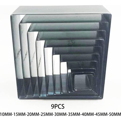 9pcs/set Japan Steel Blade Rule Die Cut Steel Punch Square Cutting Mold Wood Dies for Leather Cutter for Leather Crafts