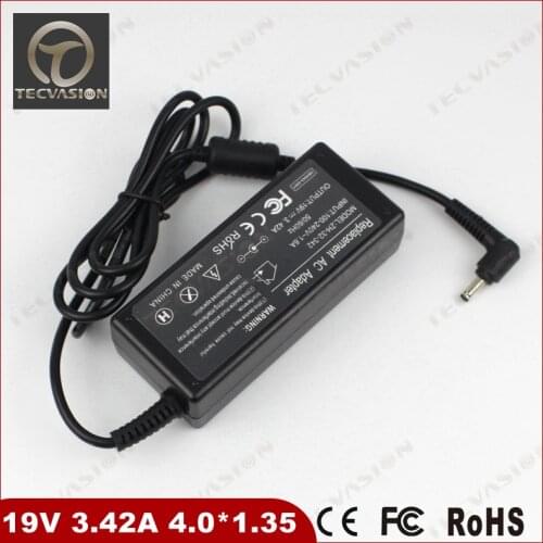 19V 3.42A 65W 4.0*1.35mm AC Power Adapter Slim Charger for ASUS Zenbook Notebook UX21A UX32VD UX42 UX42E UX303UA UX303UB UX31A
