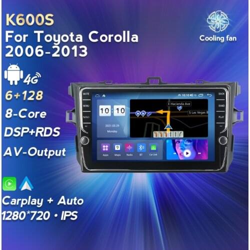Android 11 Car Radio reproductor Multimedia para Toyota Corolla E140/150/2006-2013 Carplay Auto 6+128G