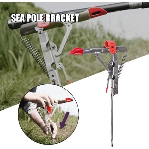 Fishing Rod Automatic Holders Automatic Springtip-up Hook With Stainless Steel Ground Support Fish Pole Rack Peche Accessoire